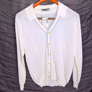 Vintage - Mondo NWT Sheer Collared Pullover